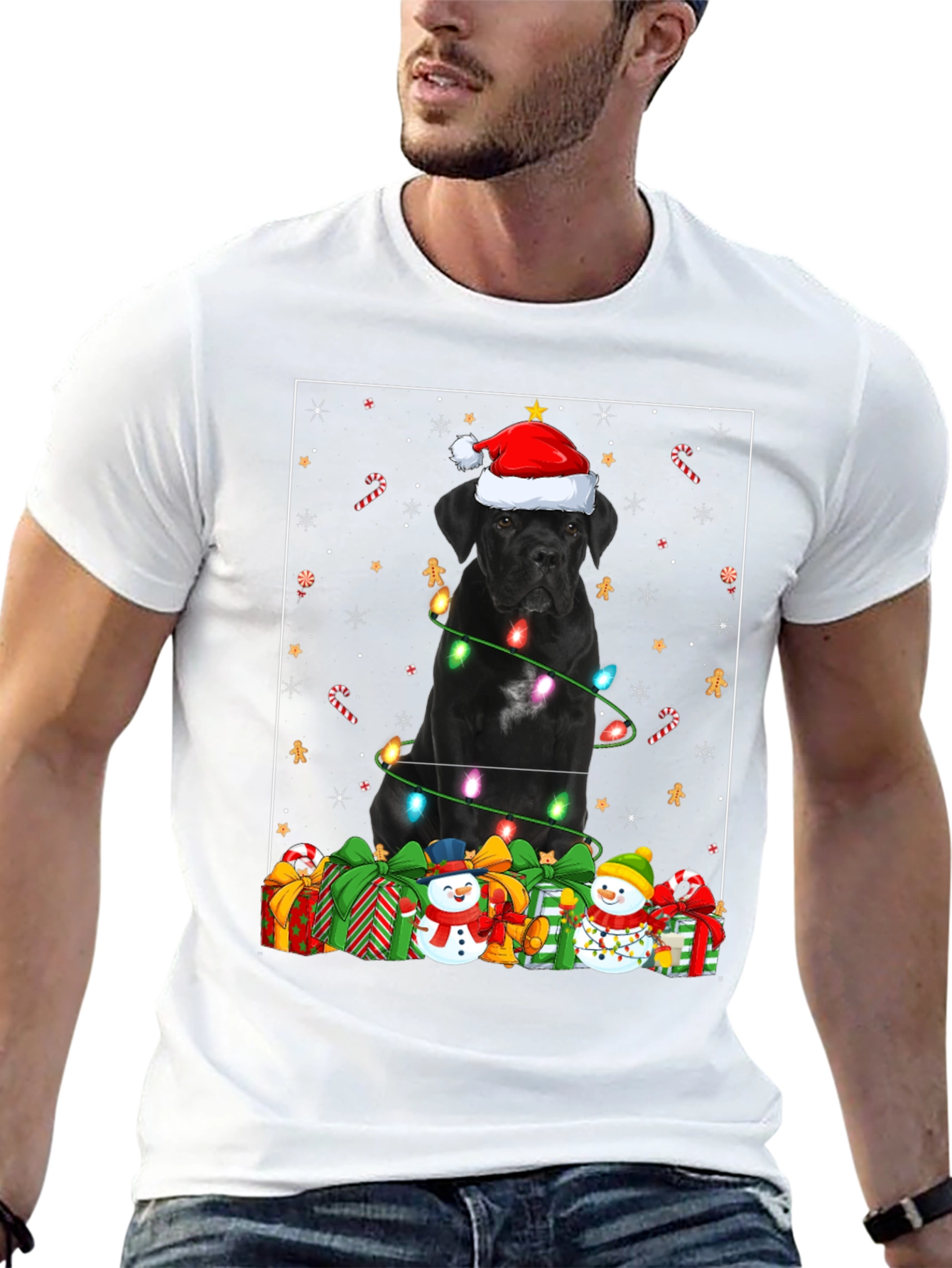 Festive Cane Corso Christmas T-Shirt