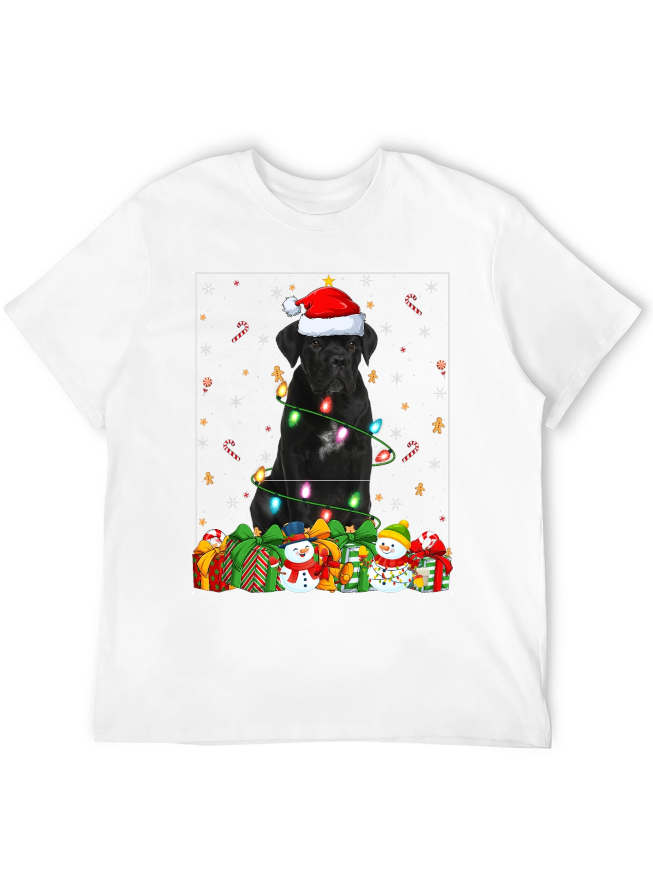 Festive Cane Corso Christmas T-Shirt