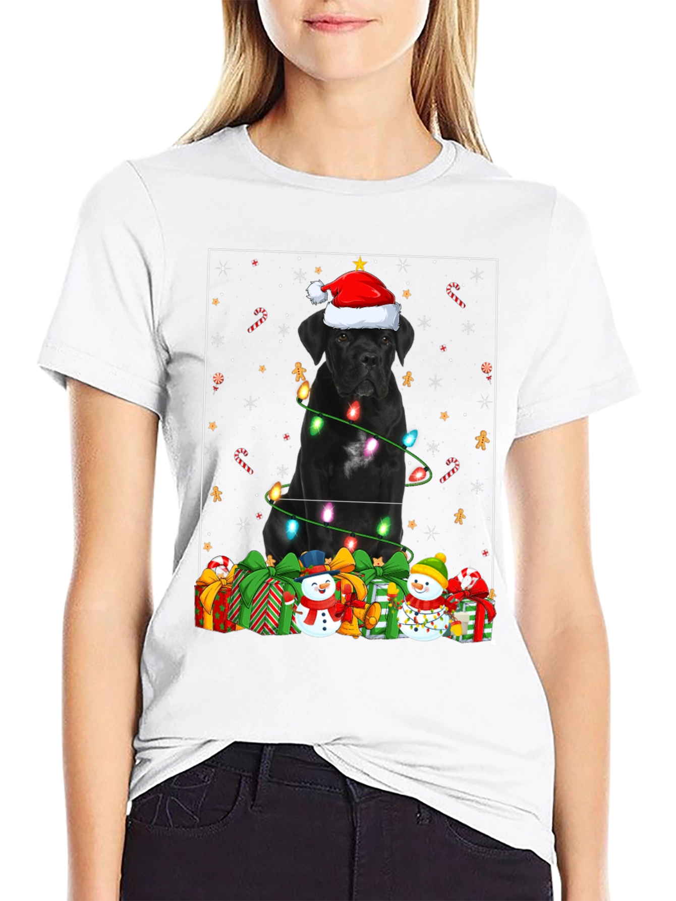Festive Cane Corso Christmas T-Shirt