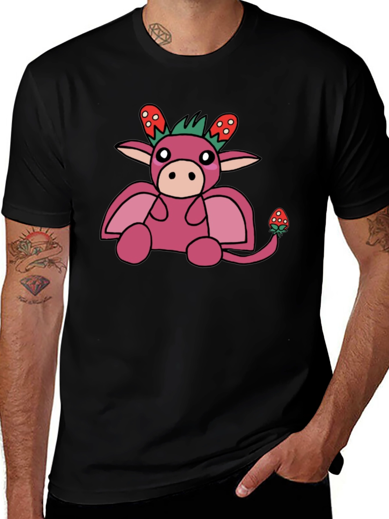 Strawberry Dragon Graphic T-Shirt