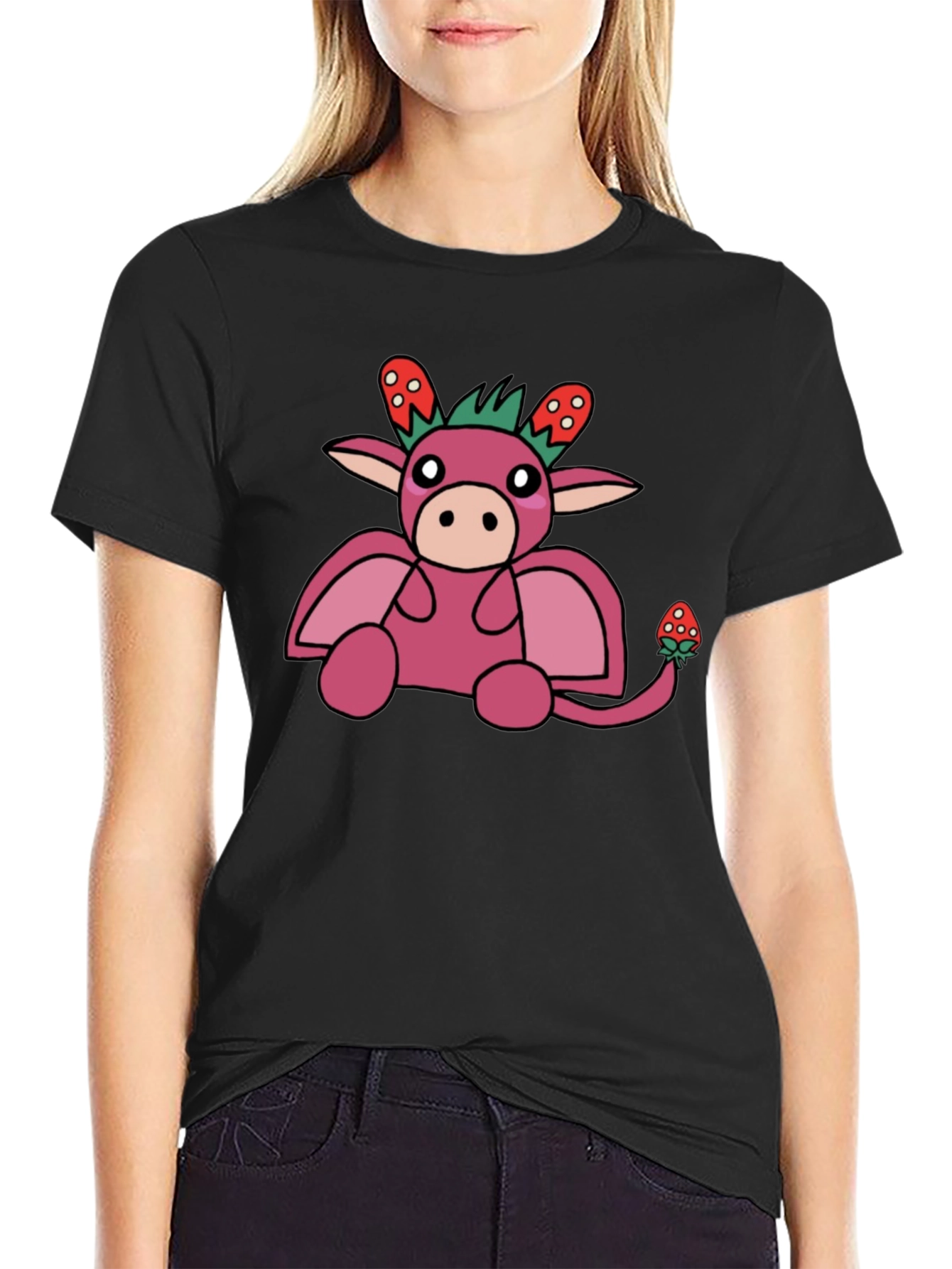 Strawberry Dragon Graphic T-Shirt