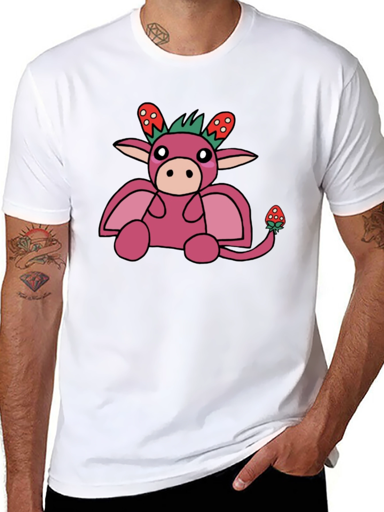 Strawberry Dragon Graphic T-Shirt
