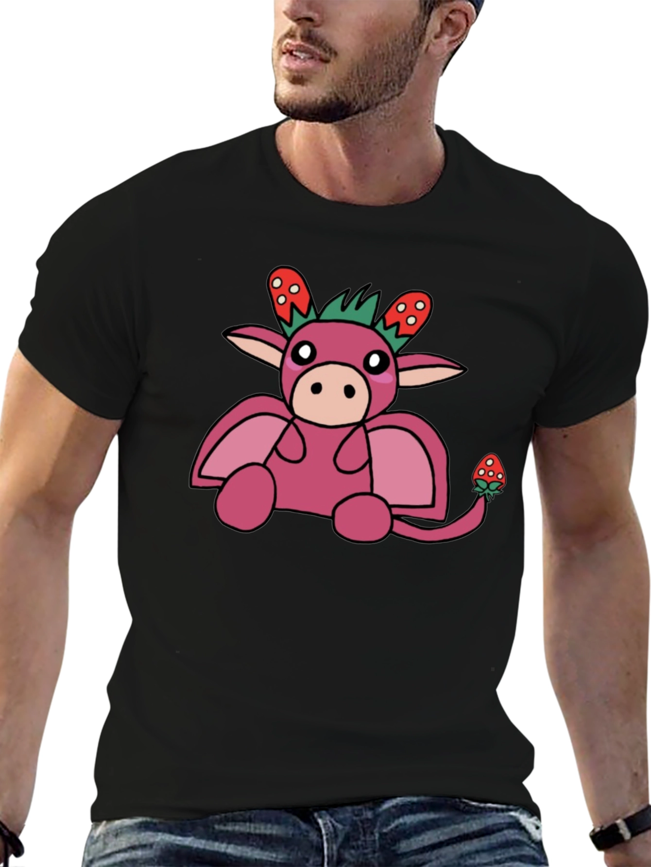 Strawberry Dragon Graphic T-Shirt