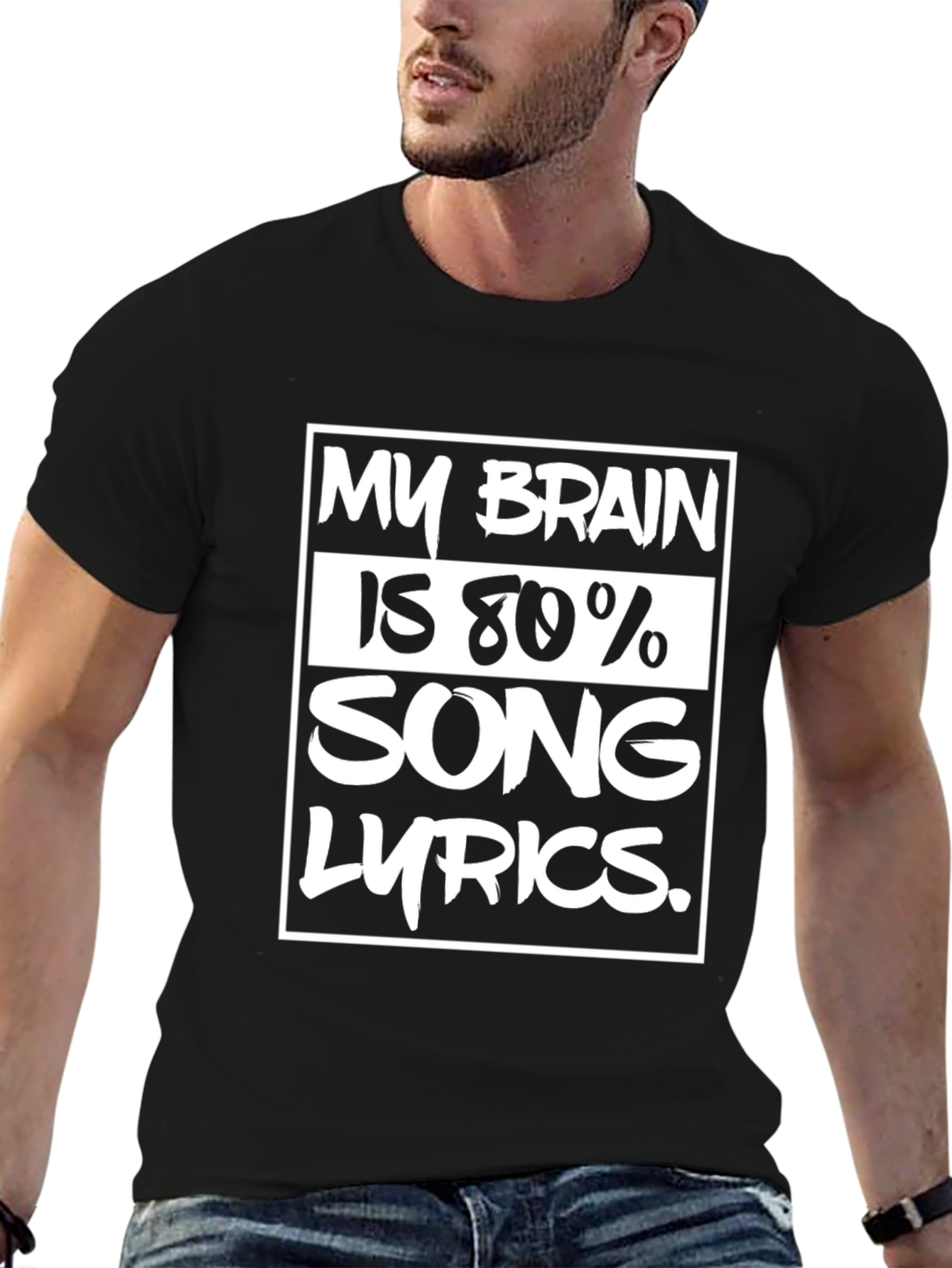 My Brain is 80% Song Lyrics T-Shirt