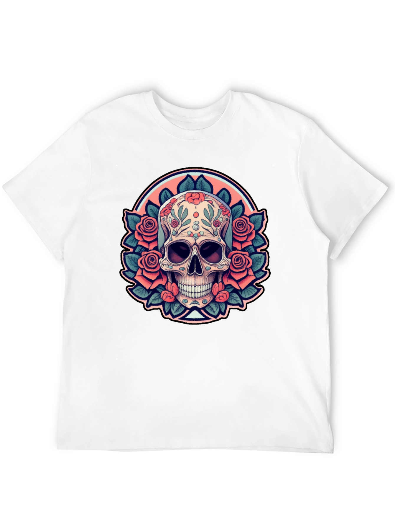 Sugar Skull Rose Black T-Shirt