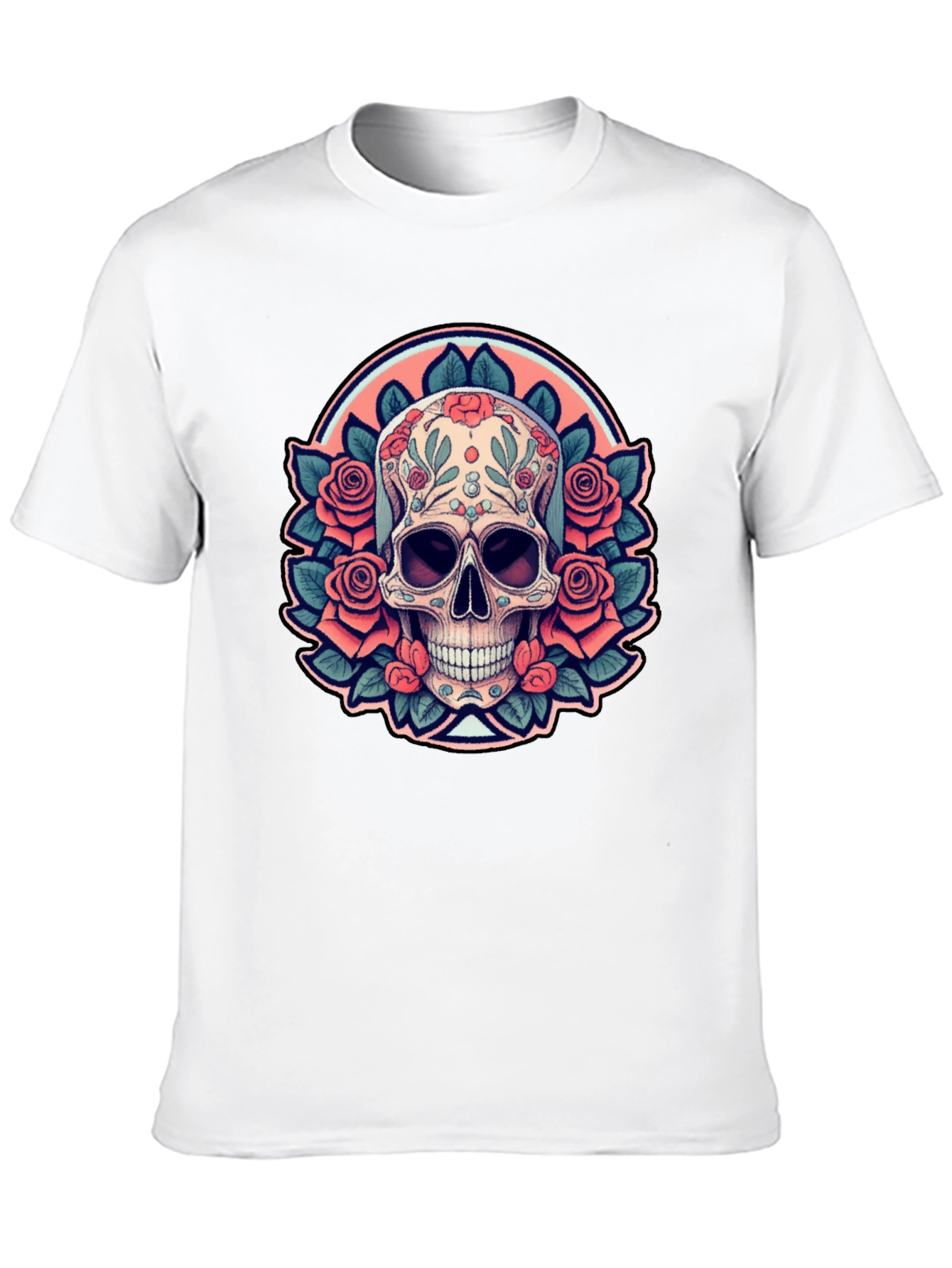 Sugar Skull Rose Black T-Shirt