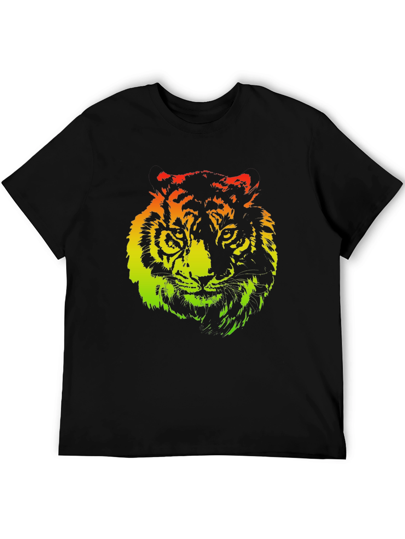 Rasta Tiger Graphic Black T-Shirt
