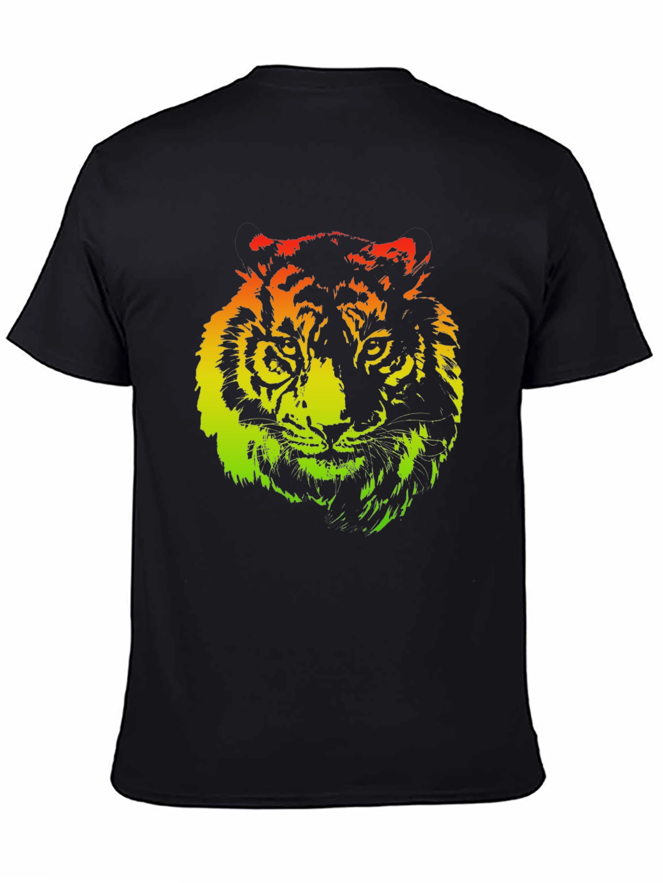Rasta Tiger Graphic Black T-Shirt