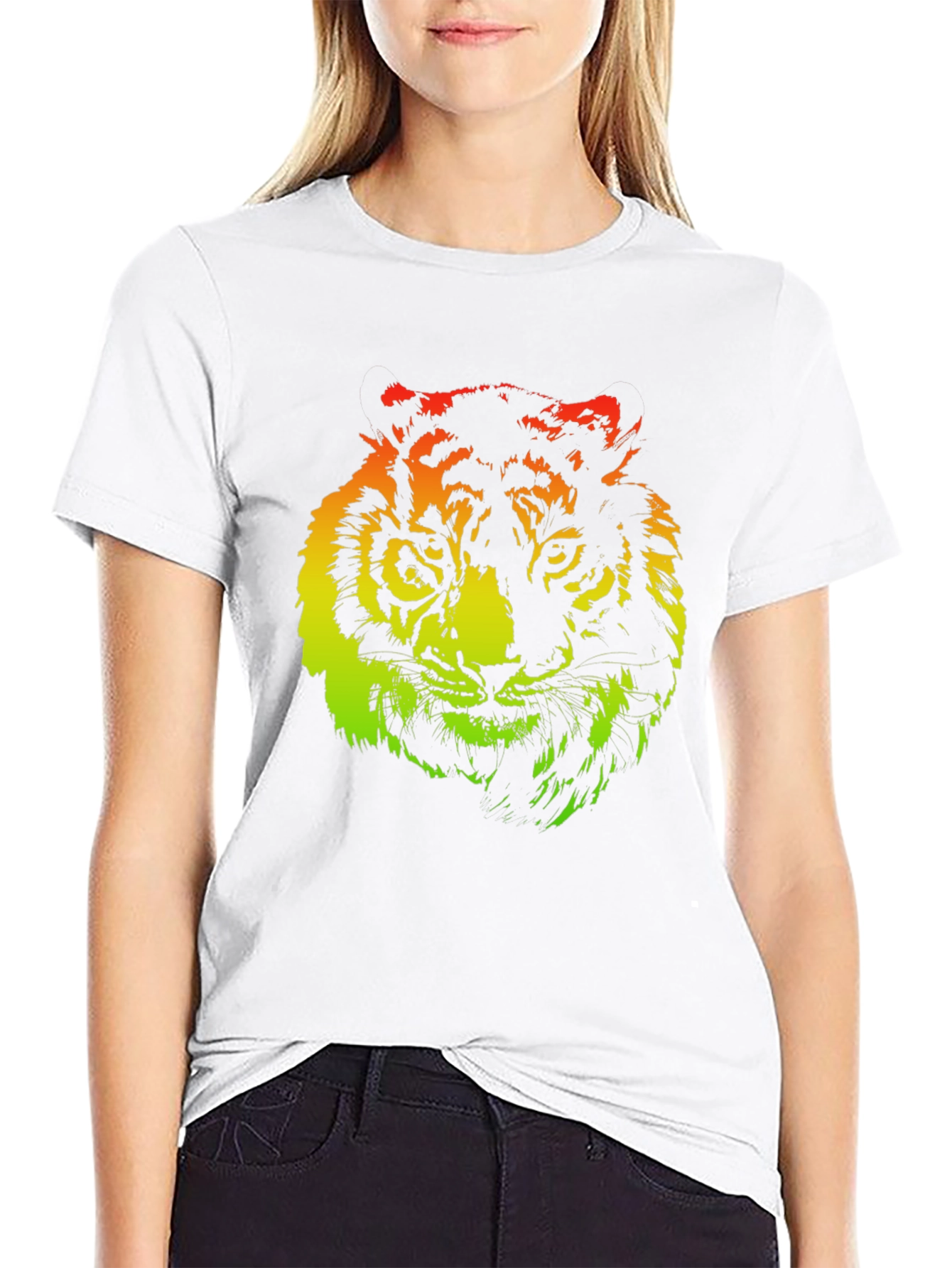 Rasta Tiger Graphic Black T-Shirt