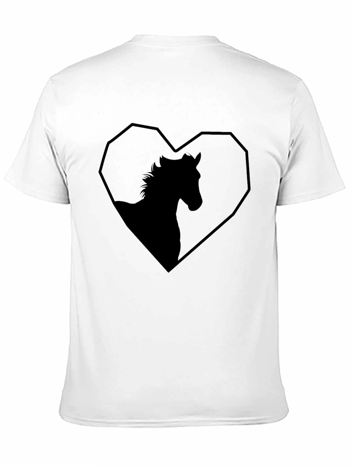Horse Heart Graphic T-Shirt - Black