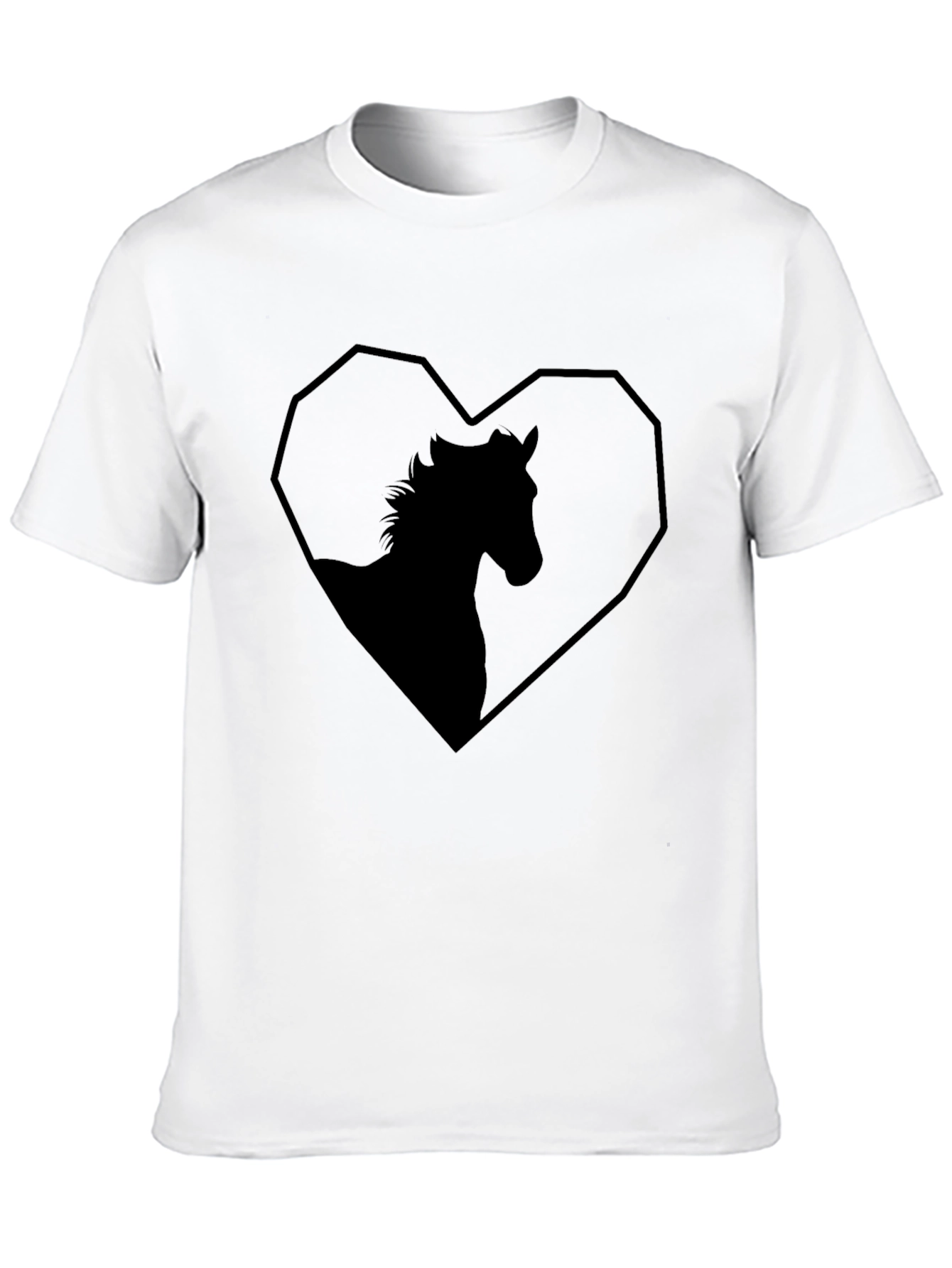 Horse Heart Graphic T-Shirt - Black