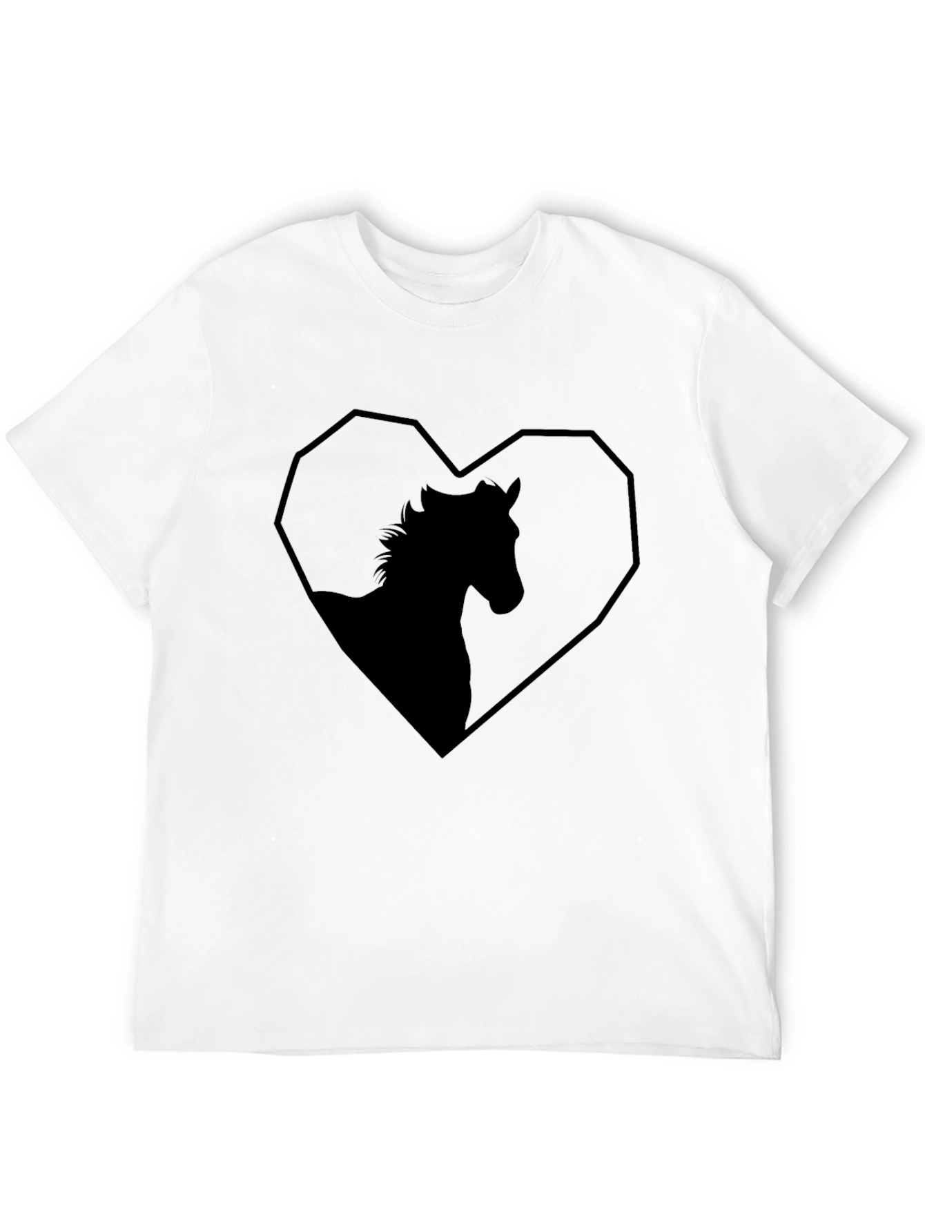 Horse Heart Graphic T-Shirt - Black
