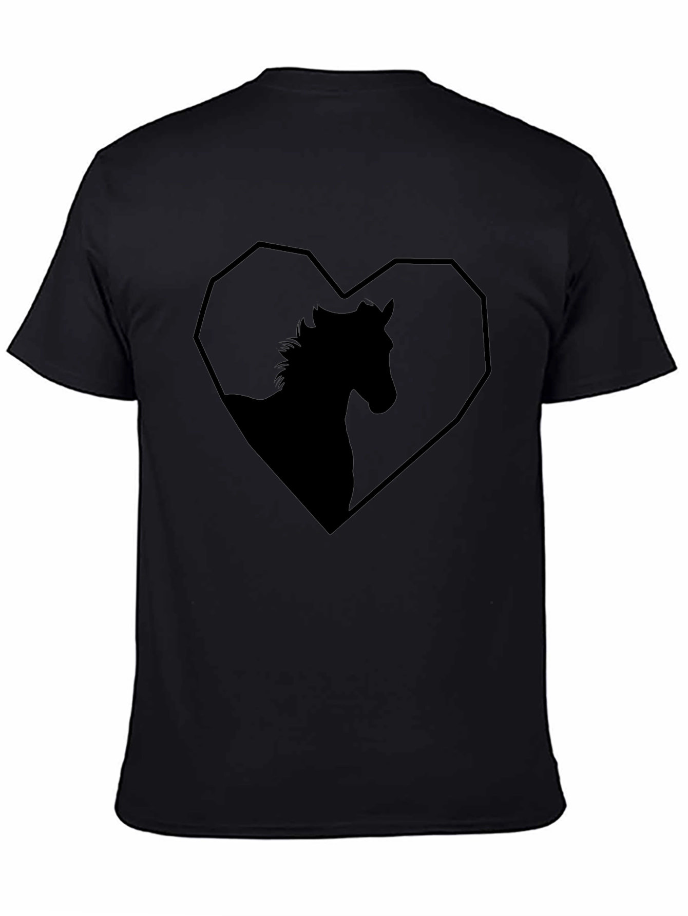 Horse Heart Graphic T-Shirt - Black