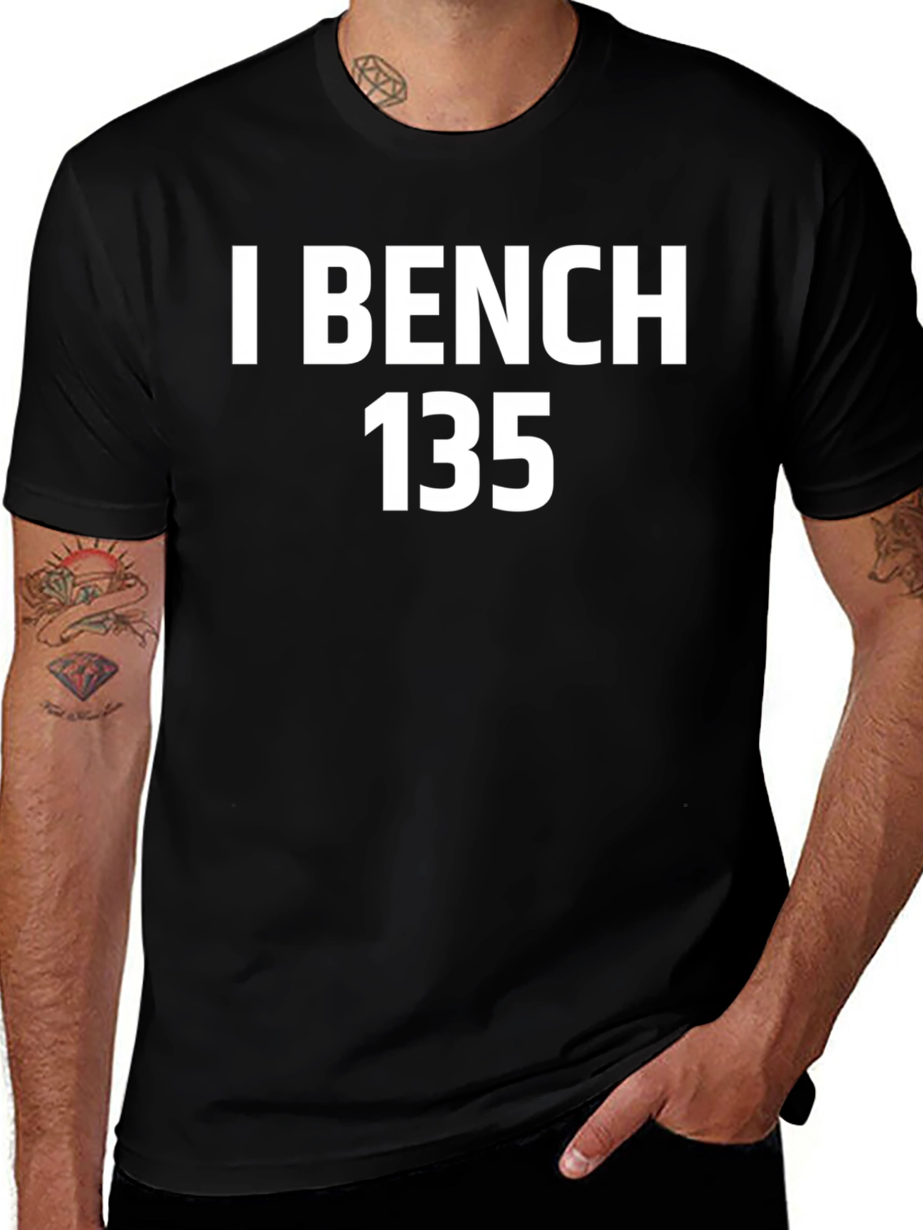 I Bench 135 T-Shirt - Gym & Fitness Apparel
