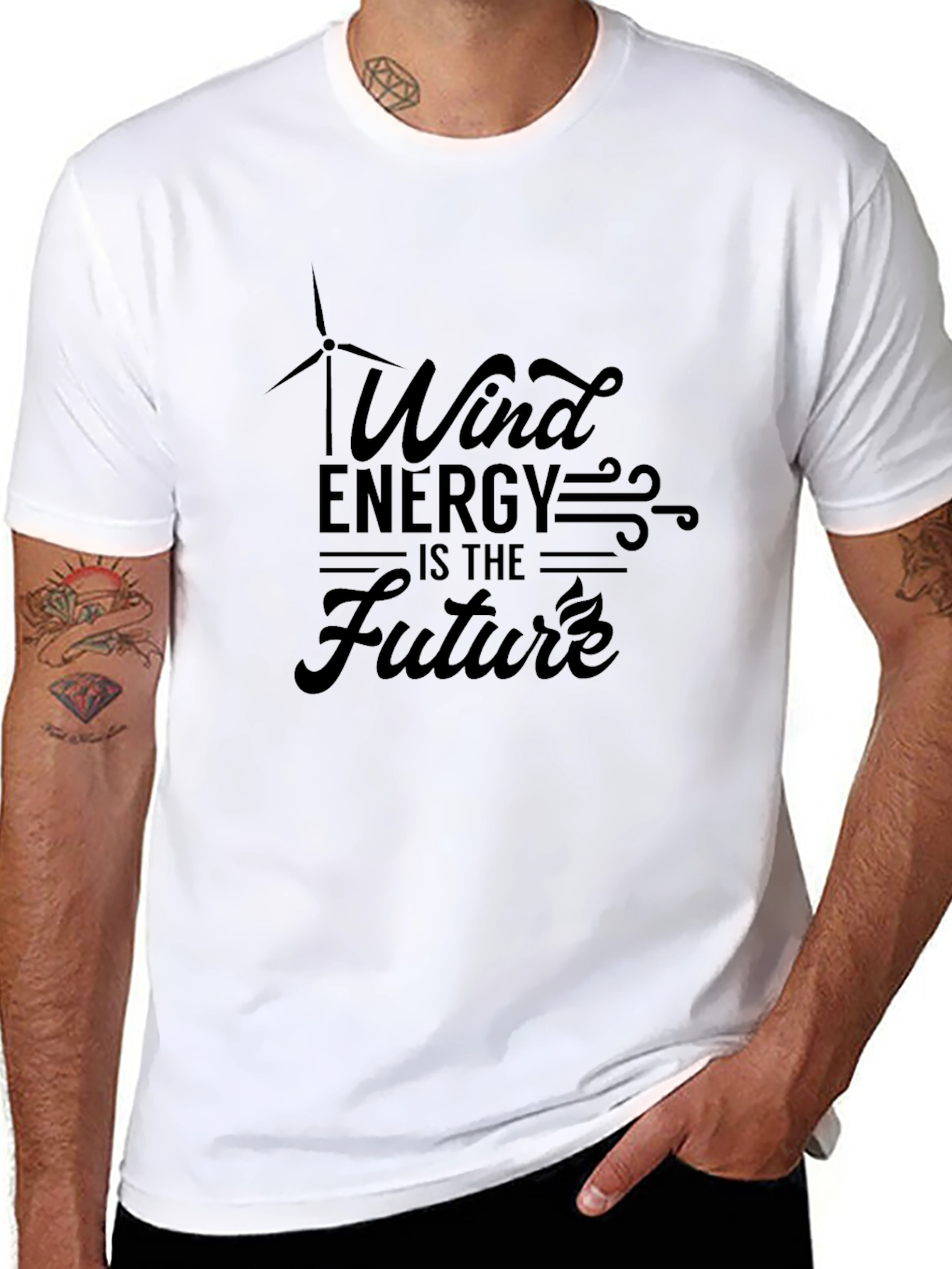 Wind Energy is the Future Black T-Shirt