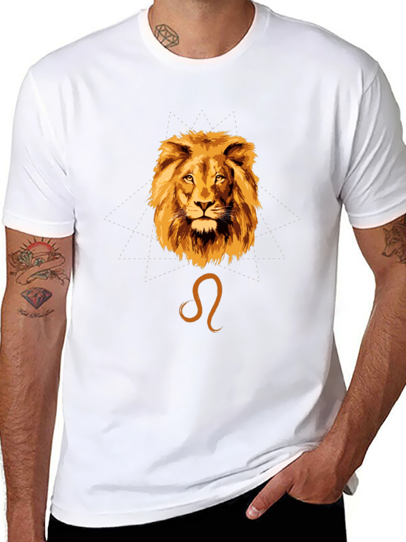 Leo Zodiac Graphic Tee - Black Cotton T-Shirt