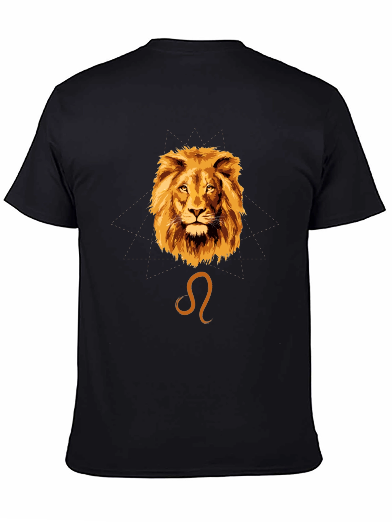 Leo Zodiac Graphic Tee - Black Cotton T-Shirt
