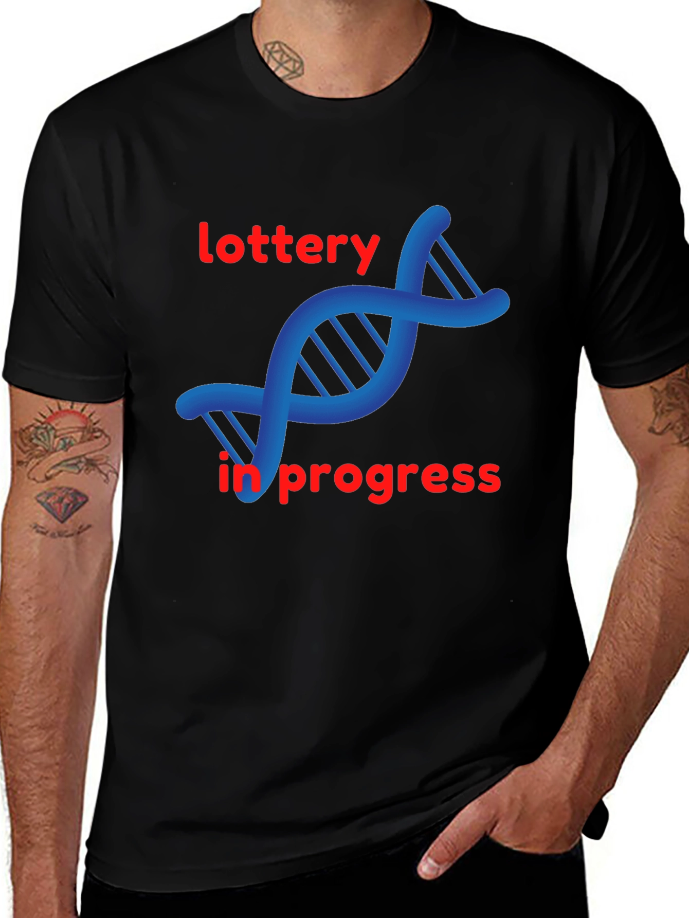 DNA Lottery in Progress Black T-Shirt