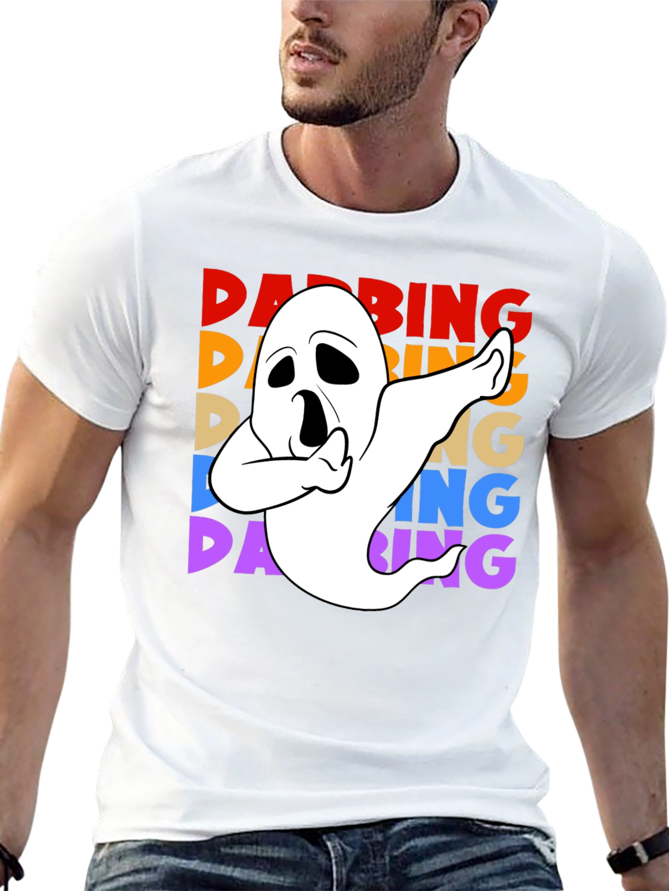 Dabbing Ghost Halloween T-Shirt