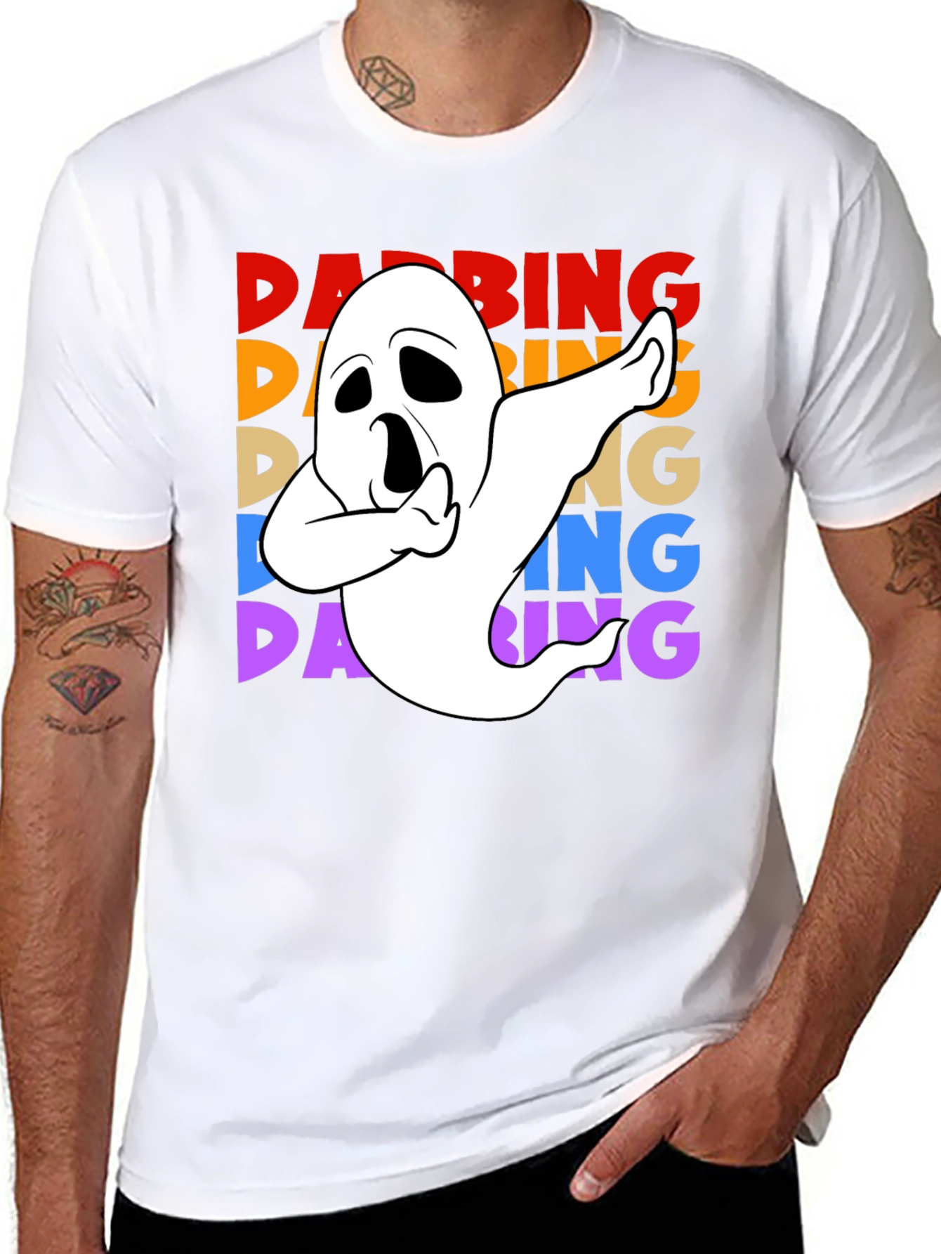 Dabbing Ghost Halloween T-Shirt