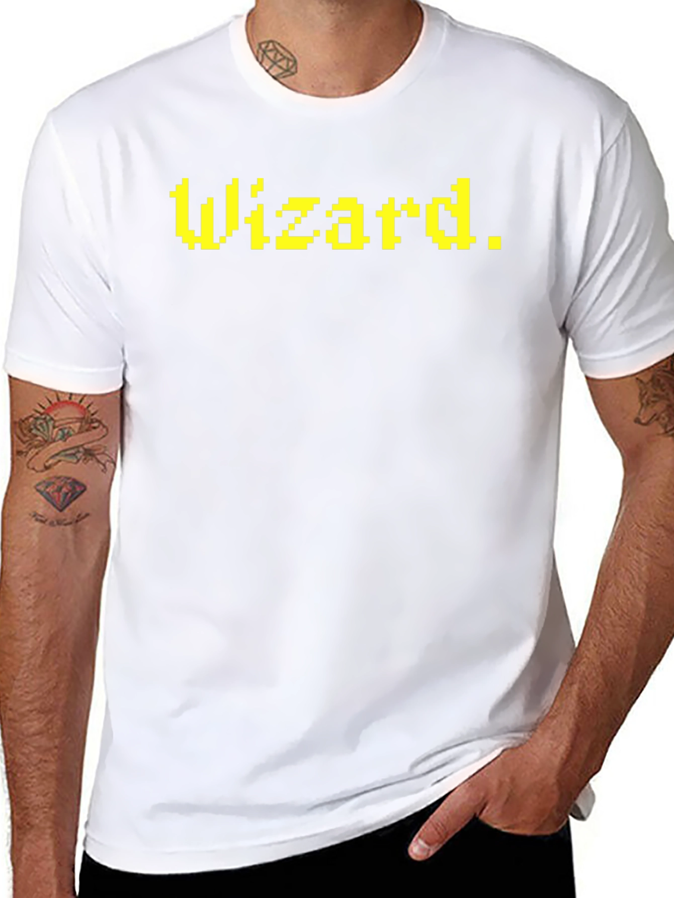 Wizard Pixel Art T-Shirt - Retro Gaming Style