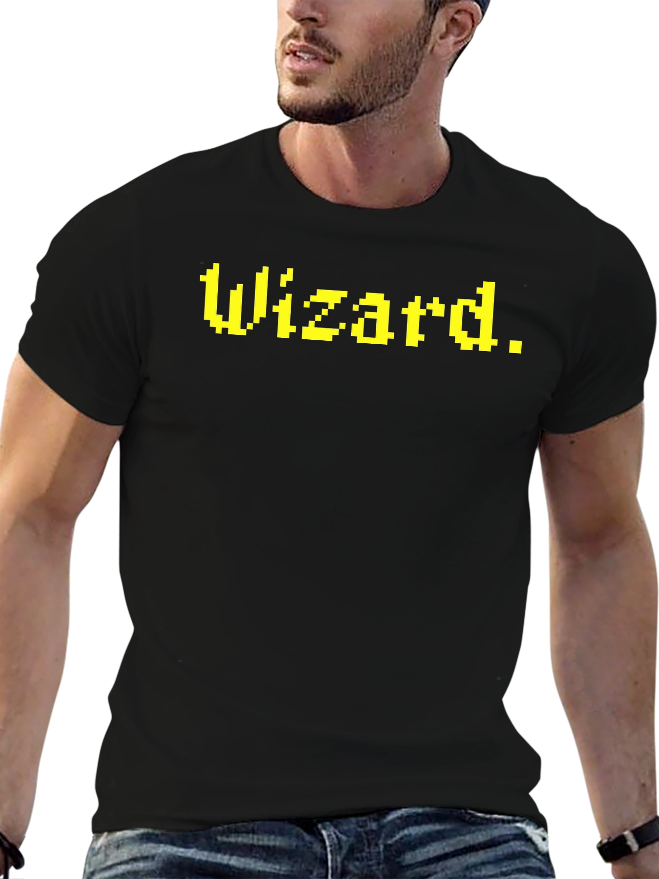 Wizard Pixel Art T-Shirt - Retro Gaming Style