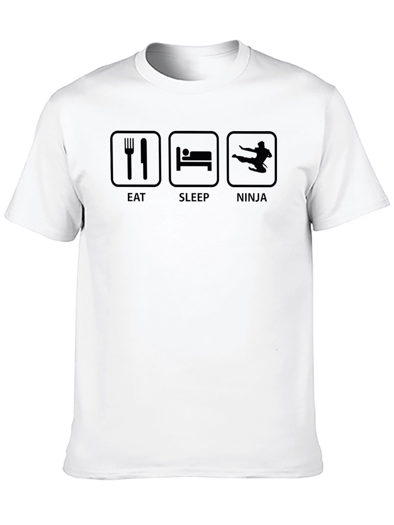Eat Sleep Ninja Black Graphic T-Shirt