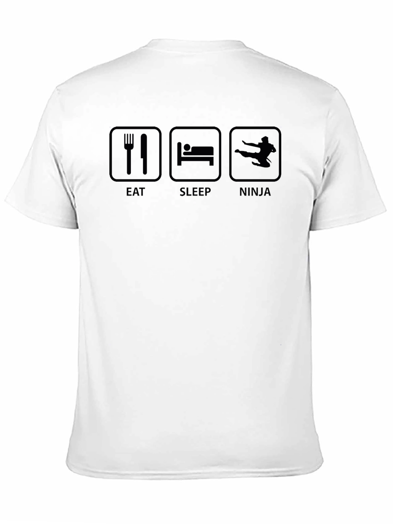 Eat Sleep Ninja Black Graphic T-Shirt