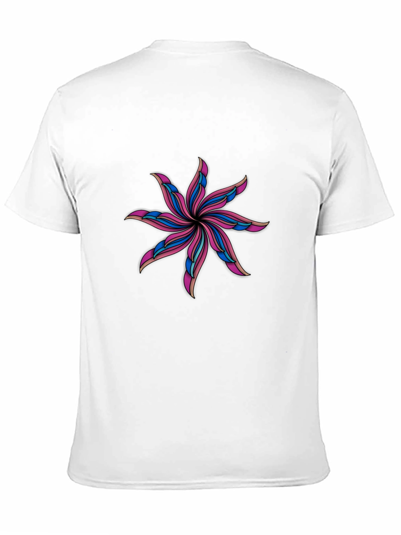 Abstract Flower Graphic Black T-Shirt