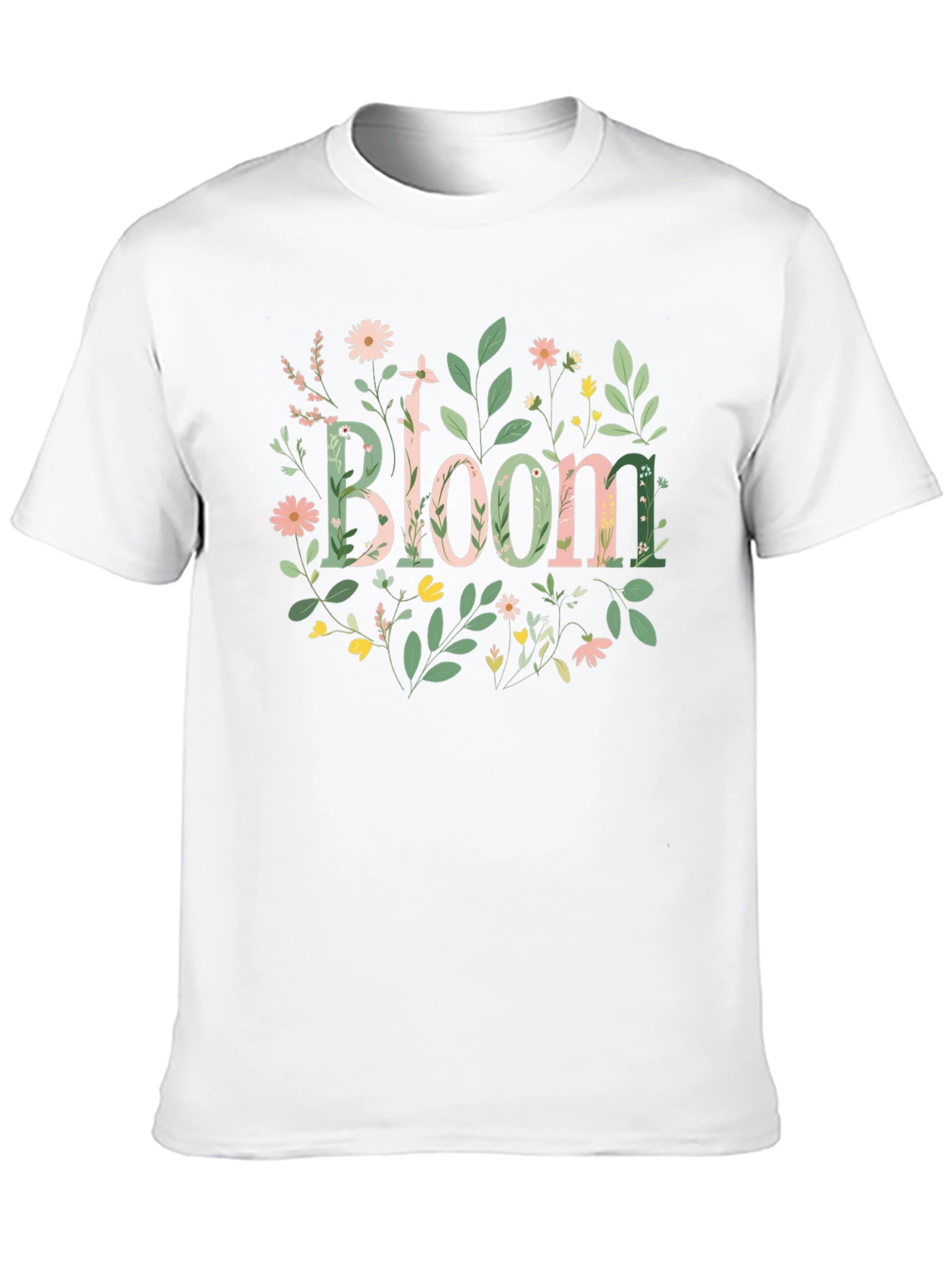 Floral Bloom Graphic Black T-Shirt