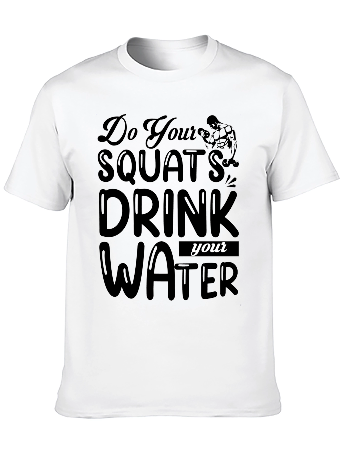 Squats & Hydration Black T-Shirt