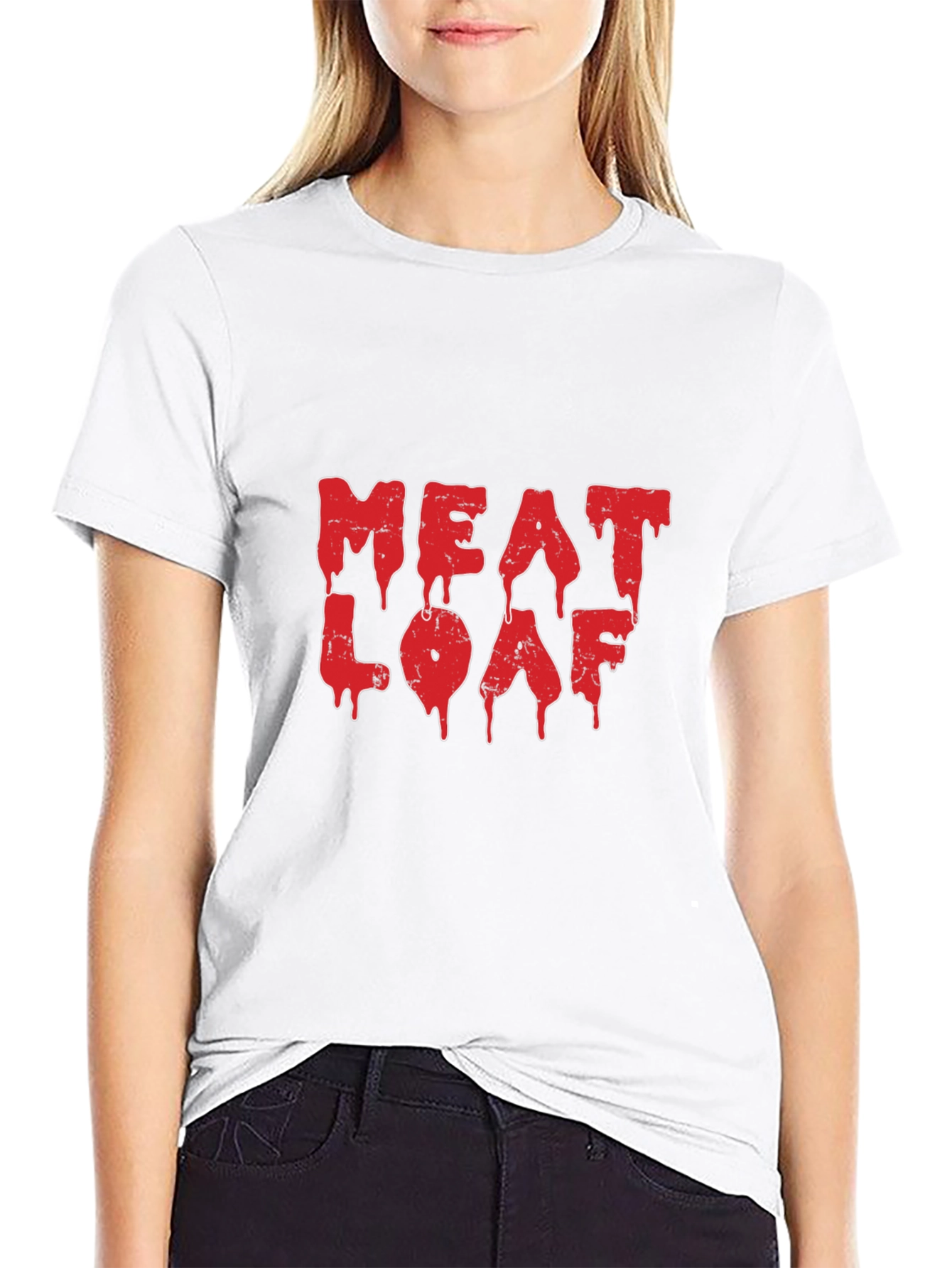 Meat Loaf Red Logo Black T-Shirt