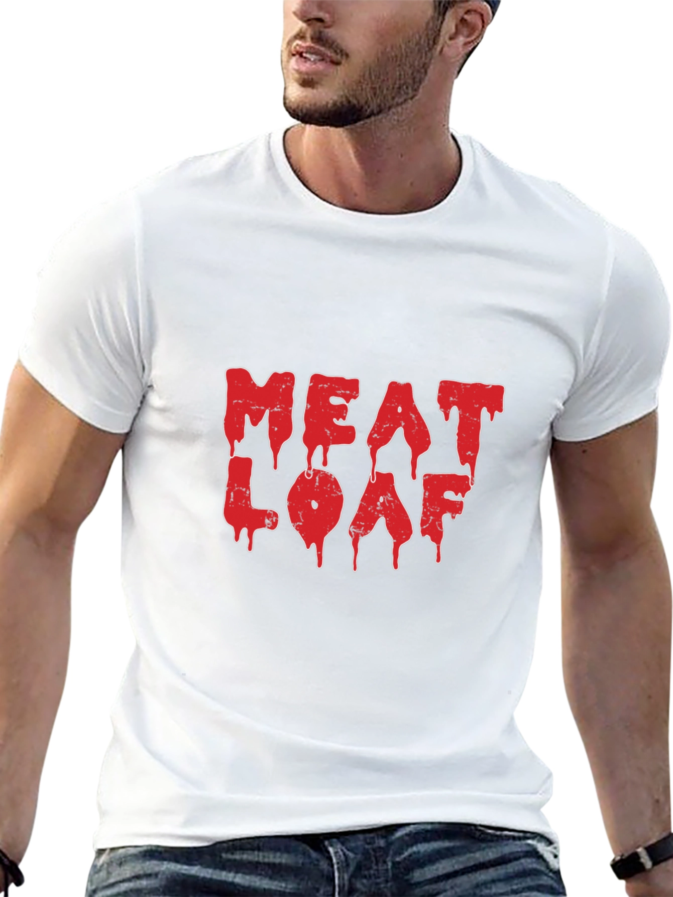 Meat Loaf Red Logo Black T-Shirt