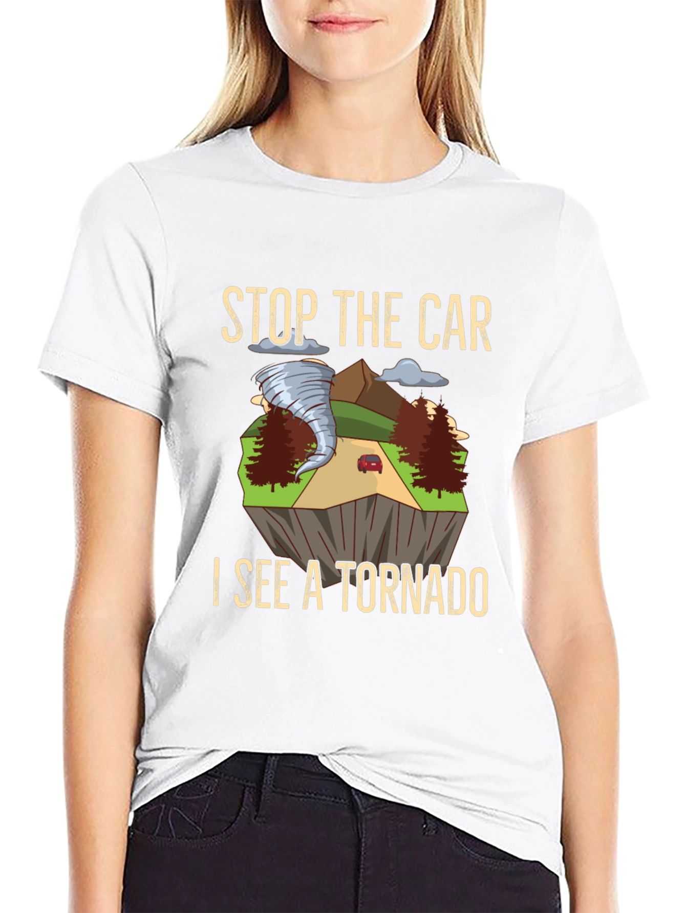 Stop The Car Tornado Graphic T-Shirt