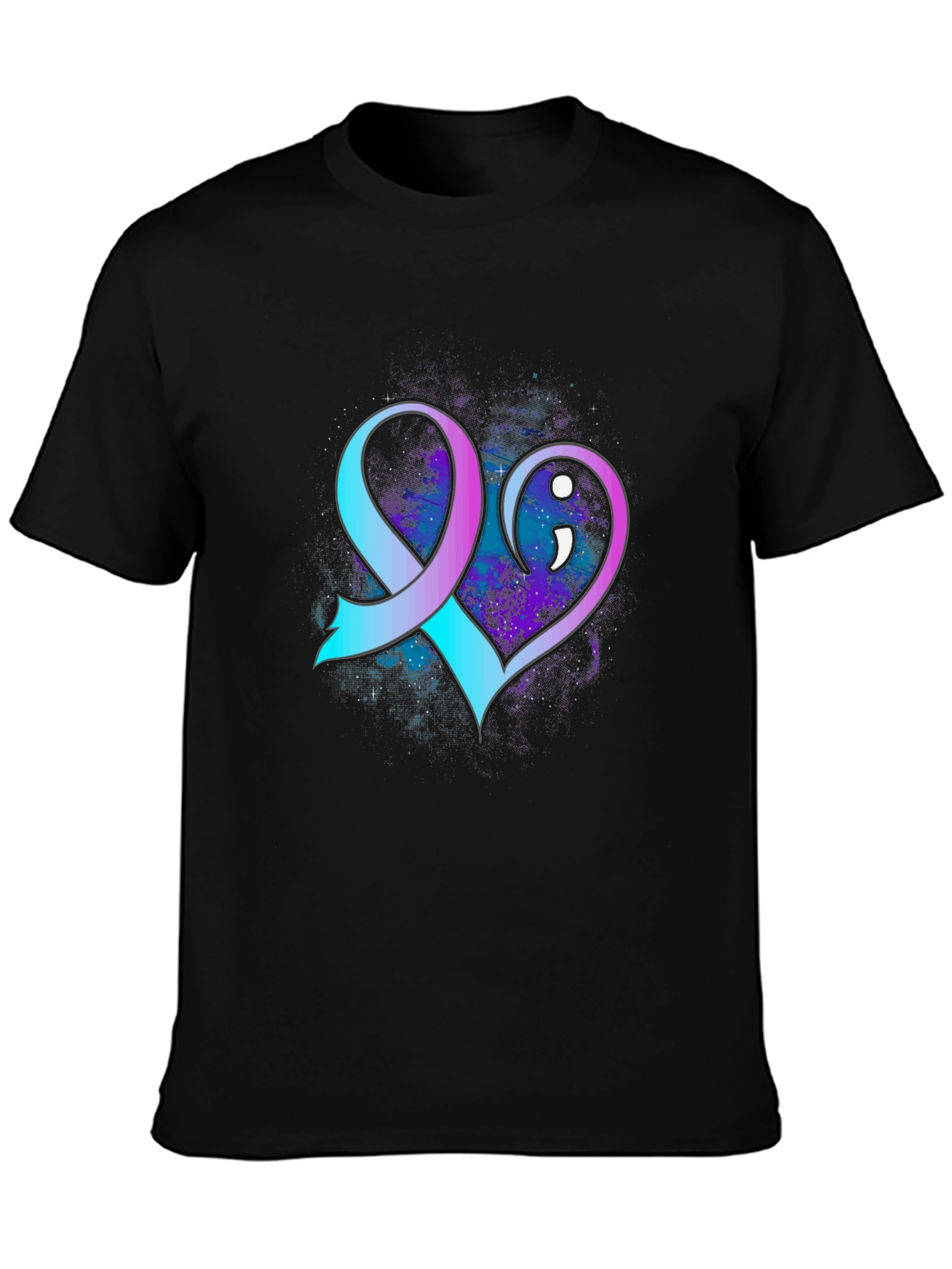Suicide Awareness Ribbon Heart Graphic Tee