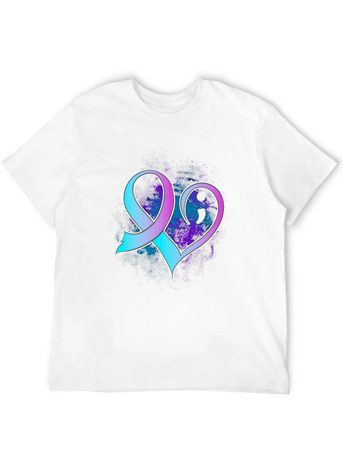 Suicide Awareness Ribbon Heart Graphic Tee