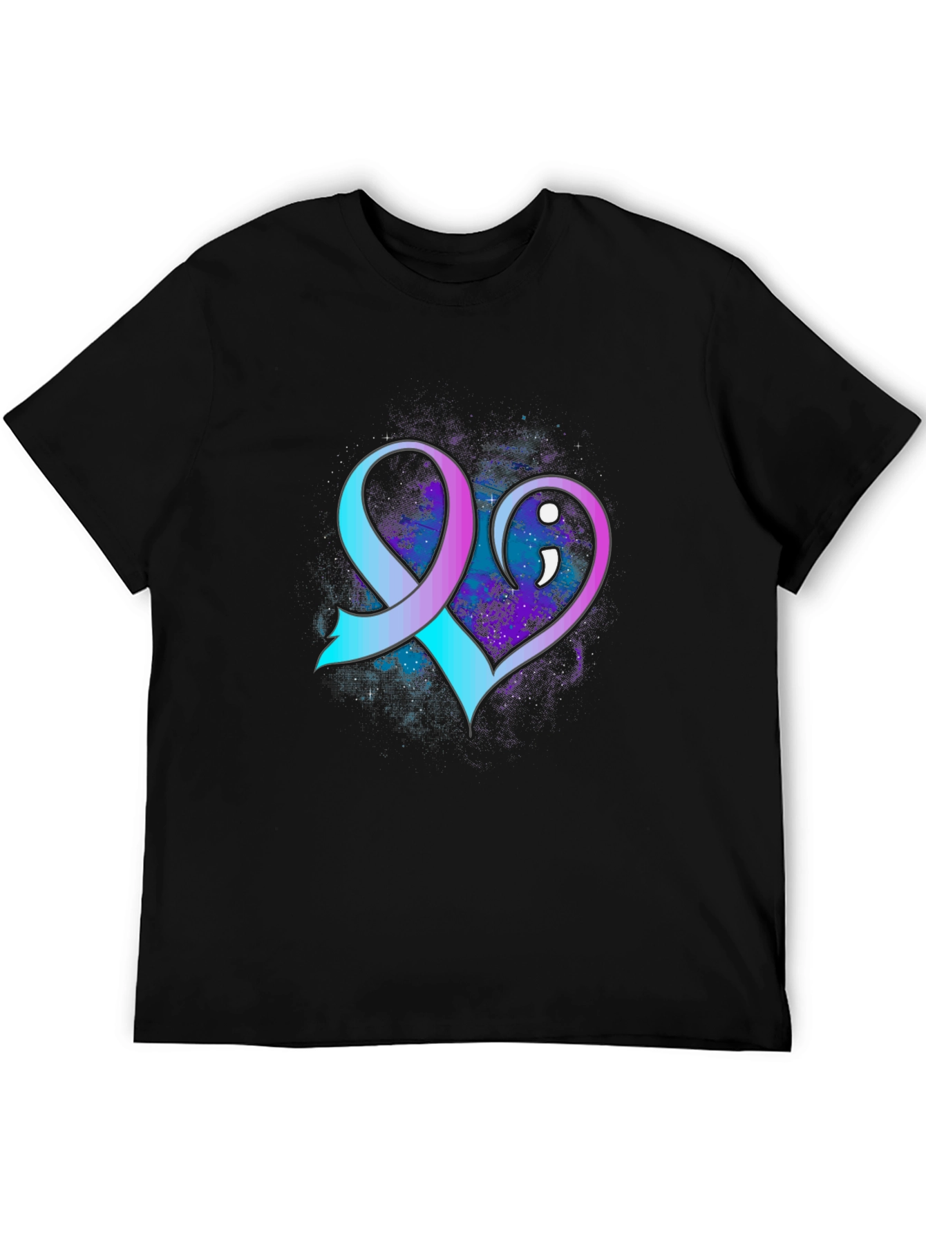 Suicide Awareness Ribbon Heart Graphic Tee
