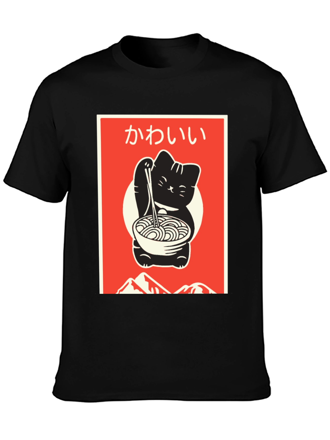 Kawaii Ramen Cat T-Shirt - Stylish Anime Inspired Design