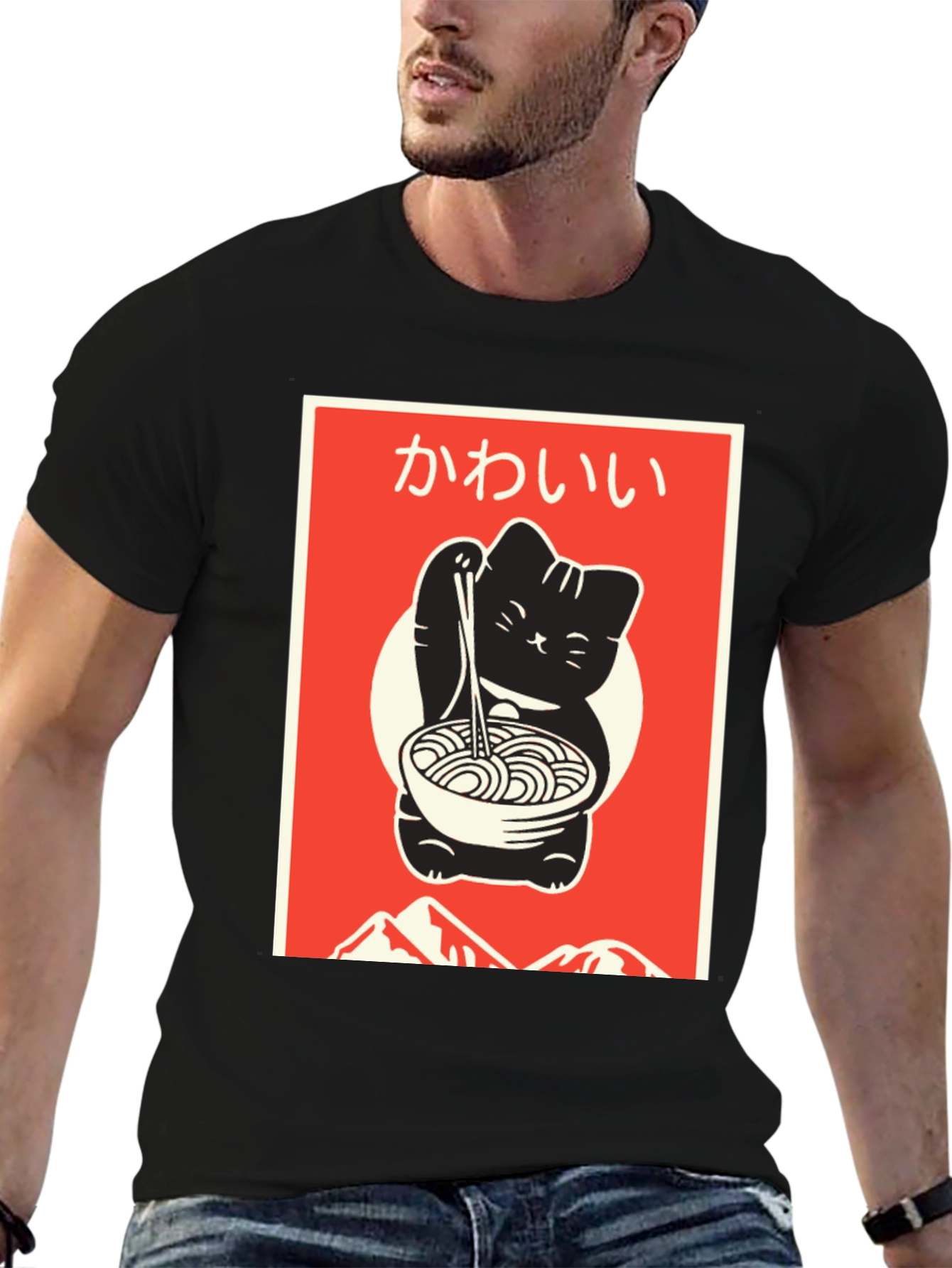 Kawaii Ramen Cat T-Shirt - Stylish Anime Inspired Design