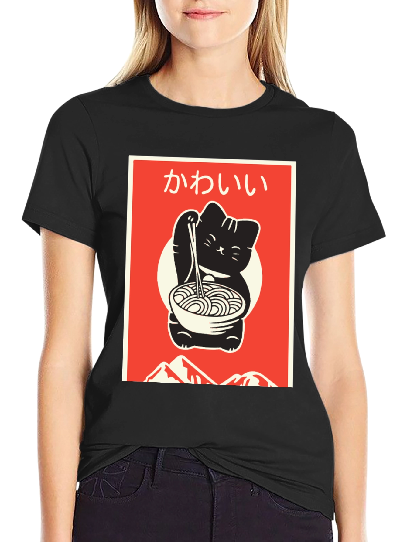 Kawaii Ramen Cat T-Shirt - Stylish Anime Inspired Design