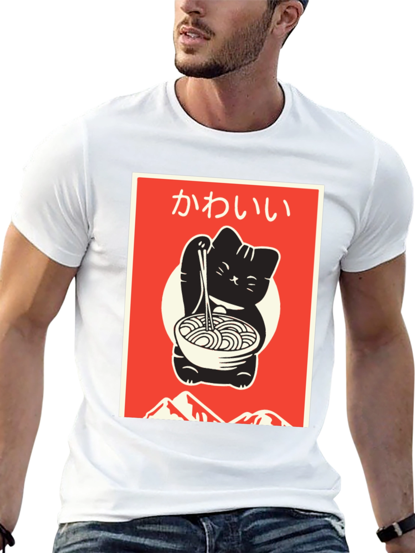 Kawaii Ramen Cat T-Shirt - Stylish Anime Inspired Design