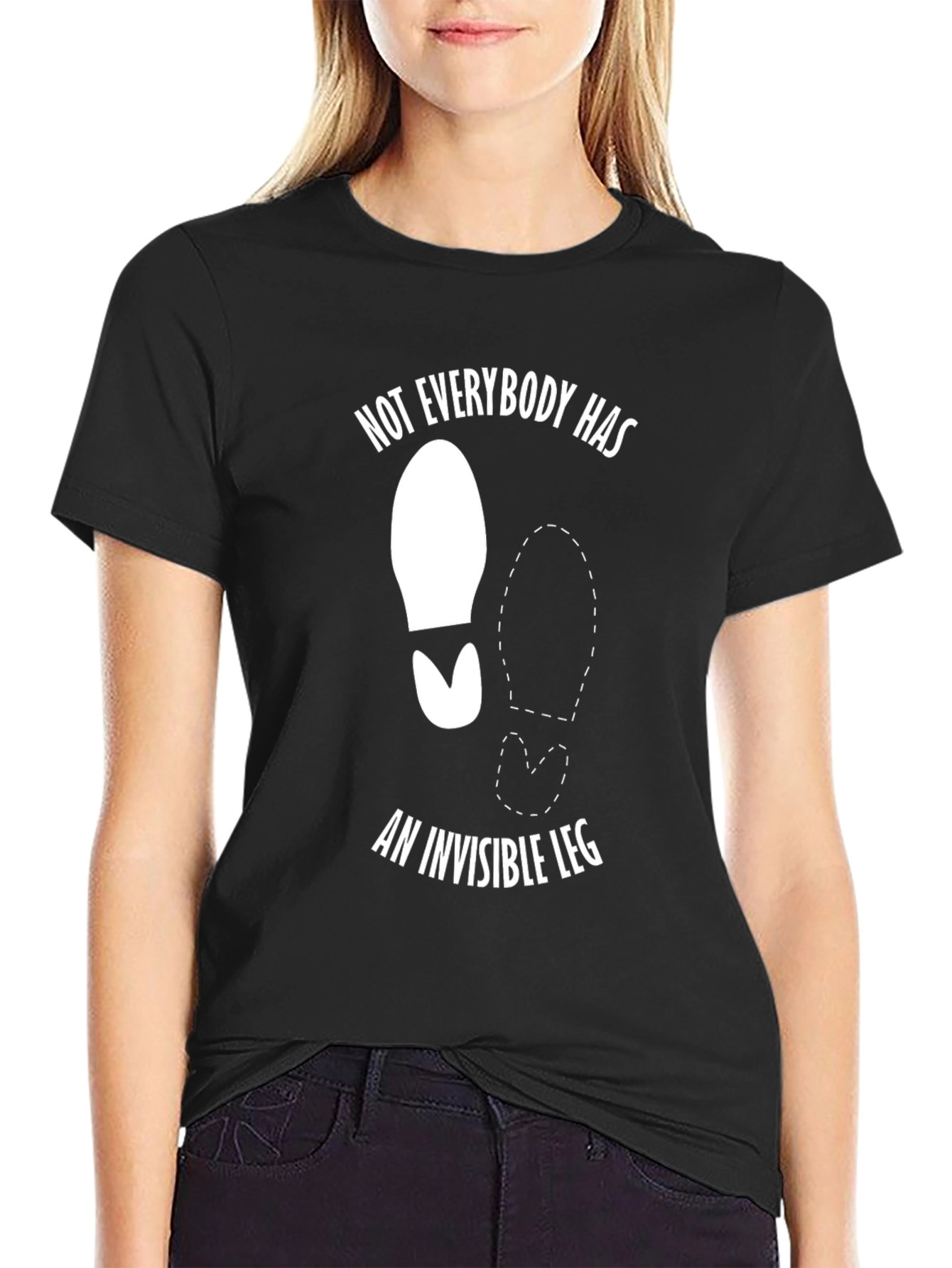 Funny Amputee T-Shirt - Invisible Leg Humor