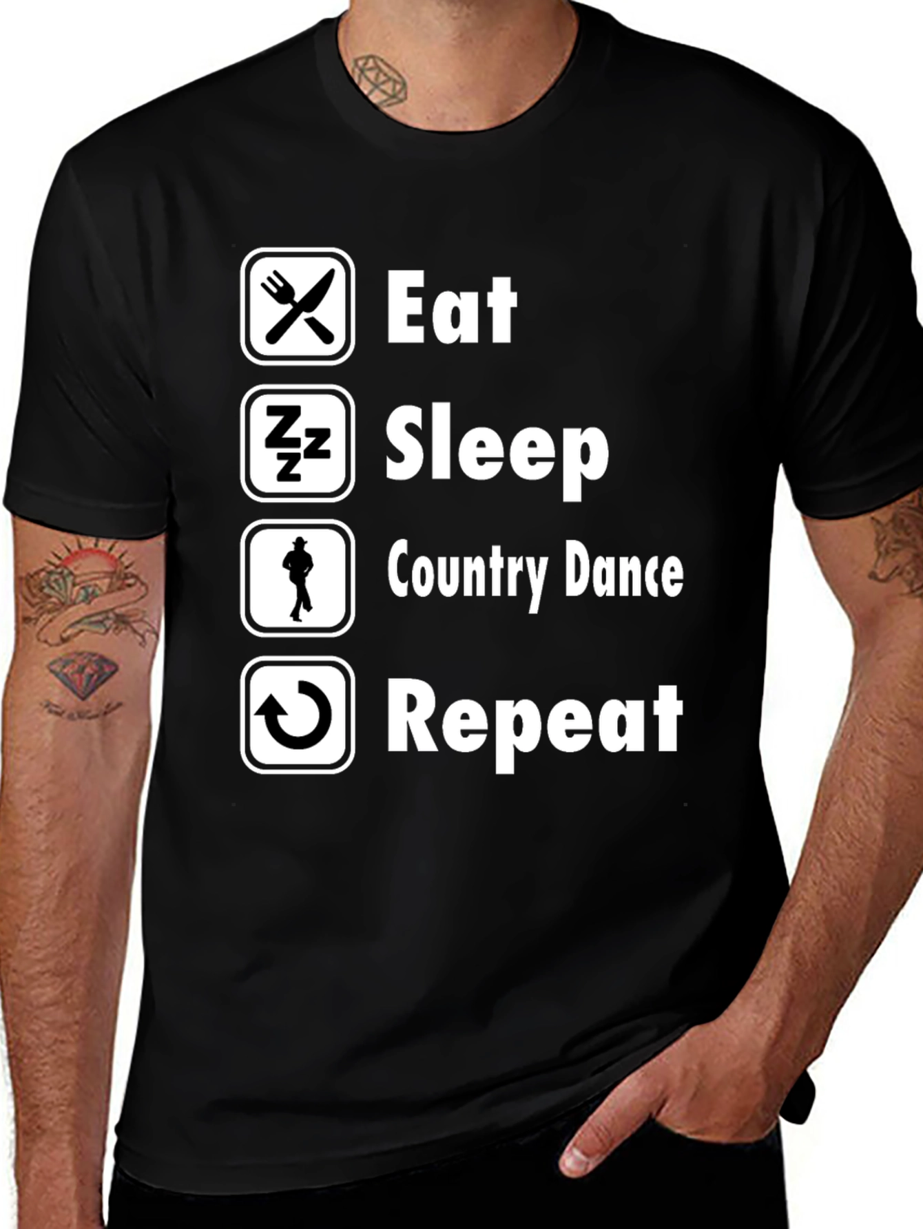 Eat Sleep Country Dance Repeat T-Shirt