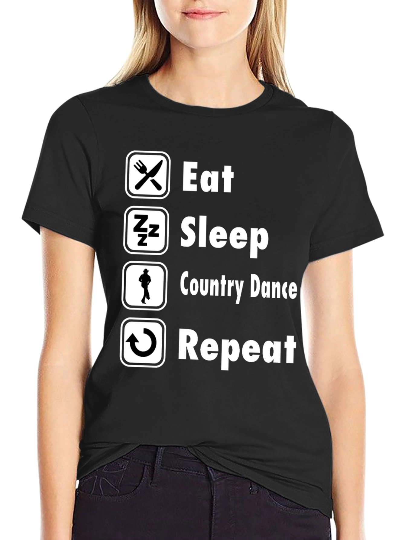 Eat Sleep Country Dance Repeat T-Shirt