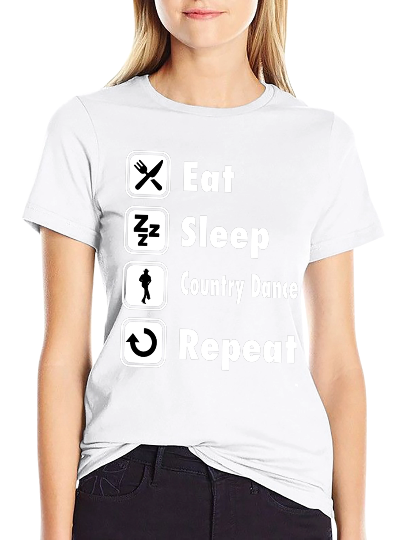 Eat Sleep Country Dance Repeat T-Shirt