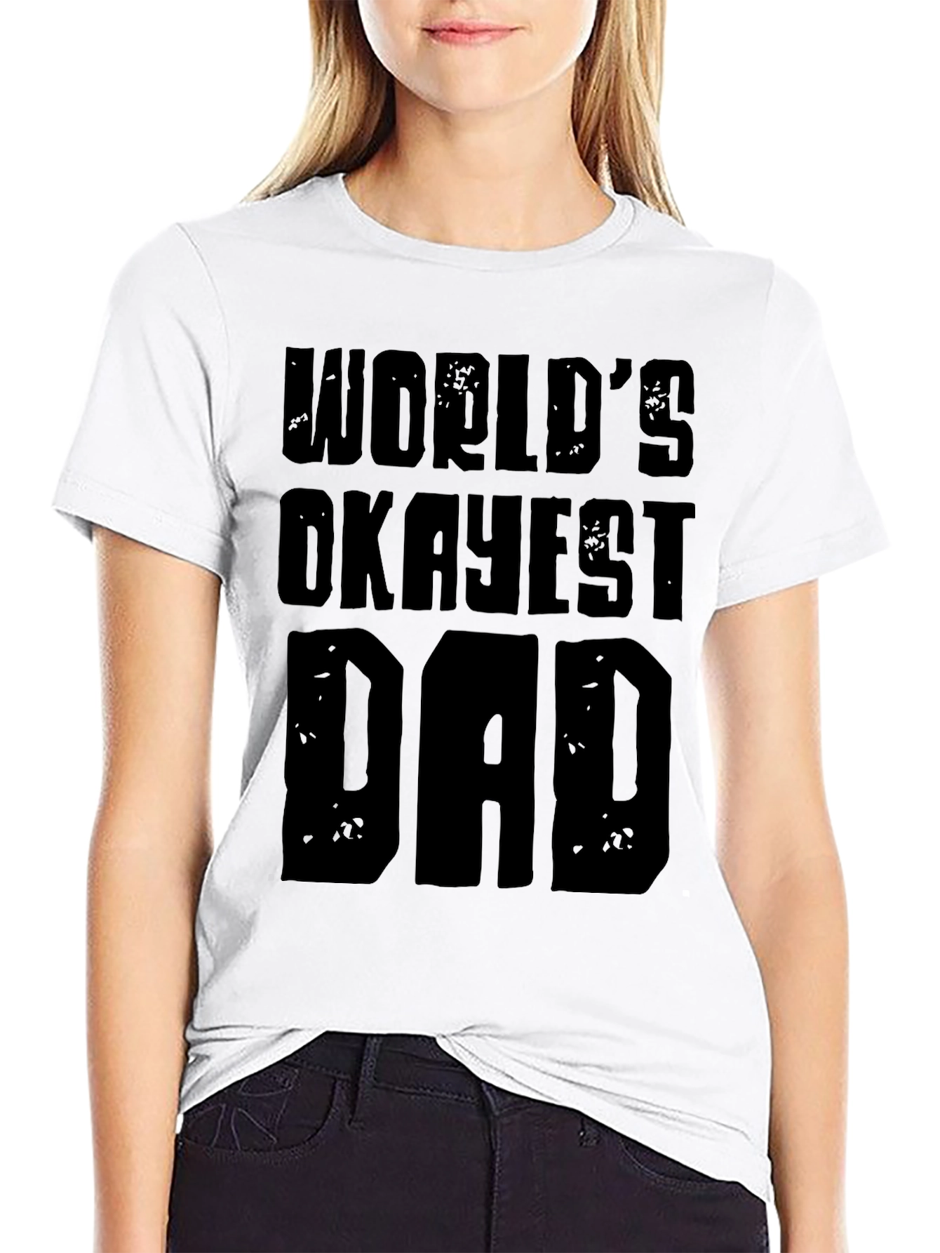 Worlds Okayest Dad Graphic T-Shirt
