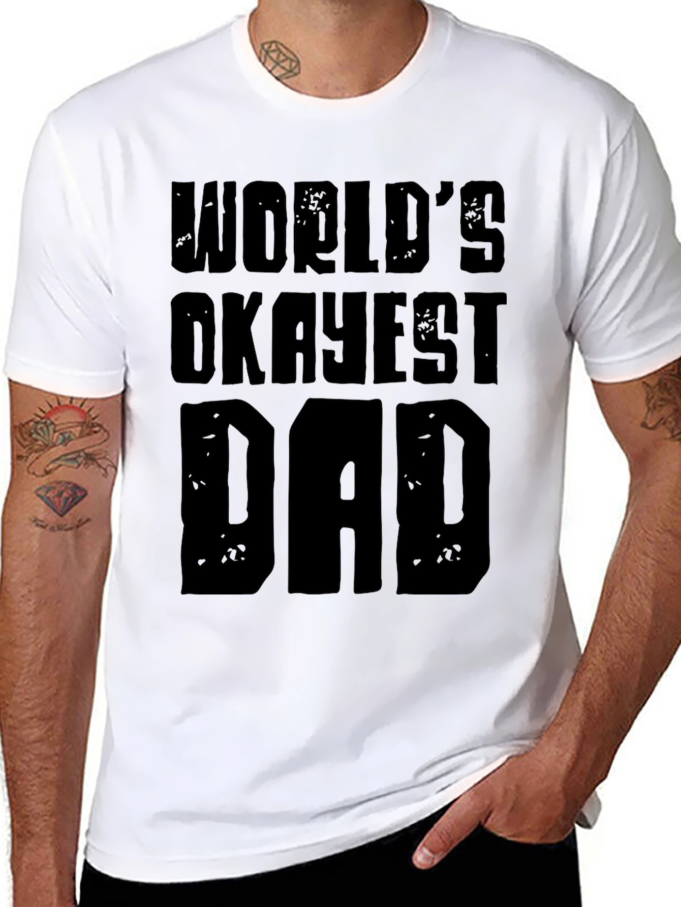 Worlds Okayest Dad Graphic T-Shirt