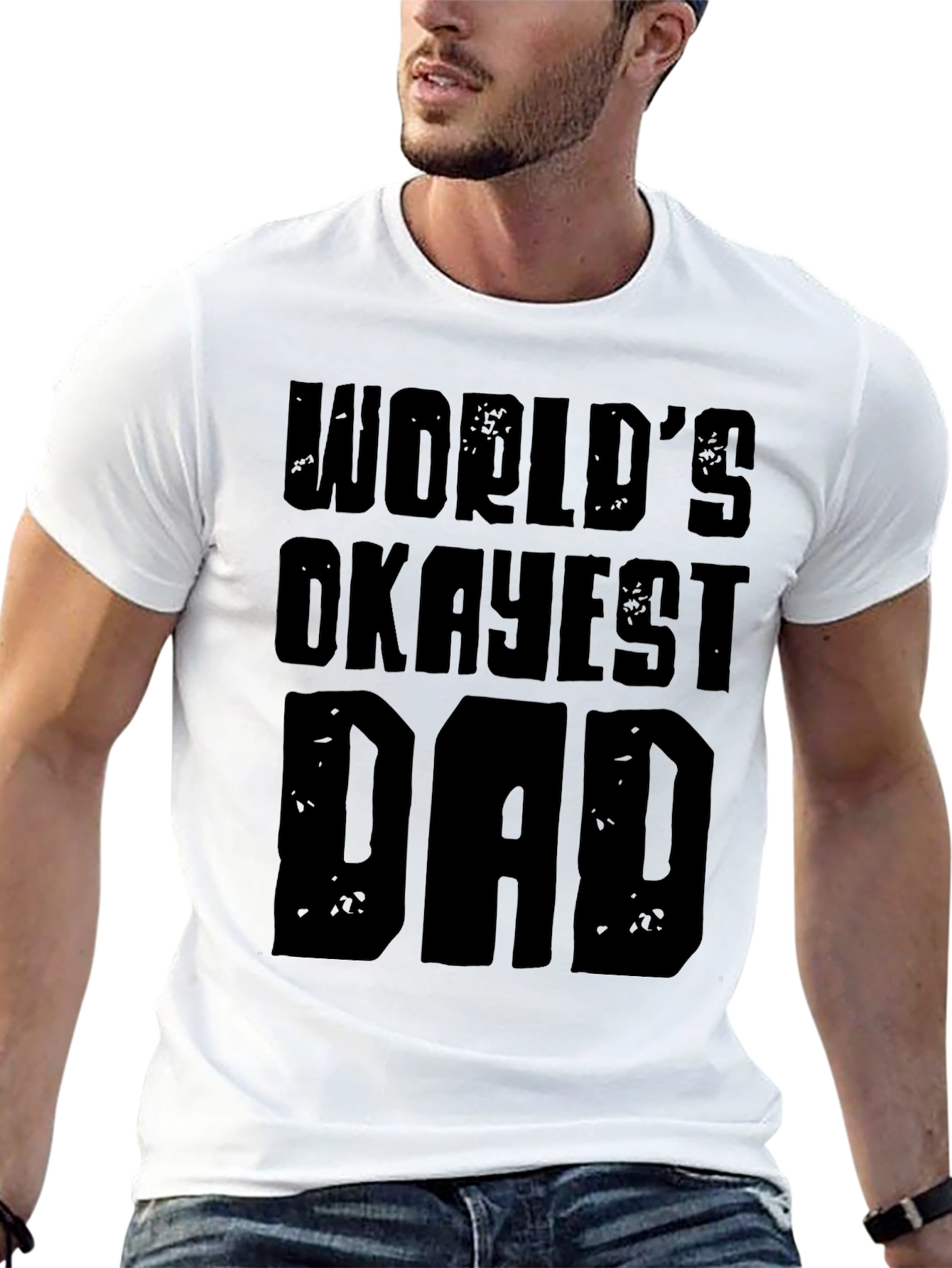 Worlds Okayest Dad Graphic T-Shirt