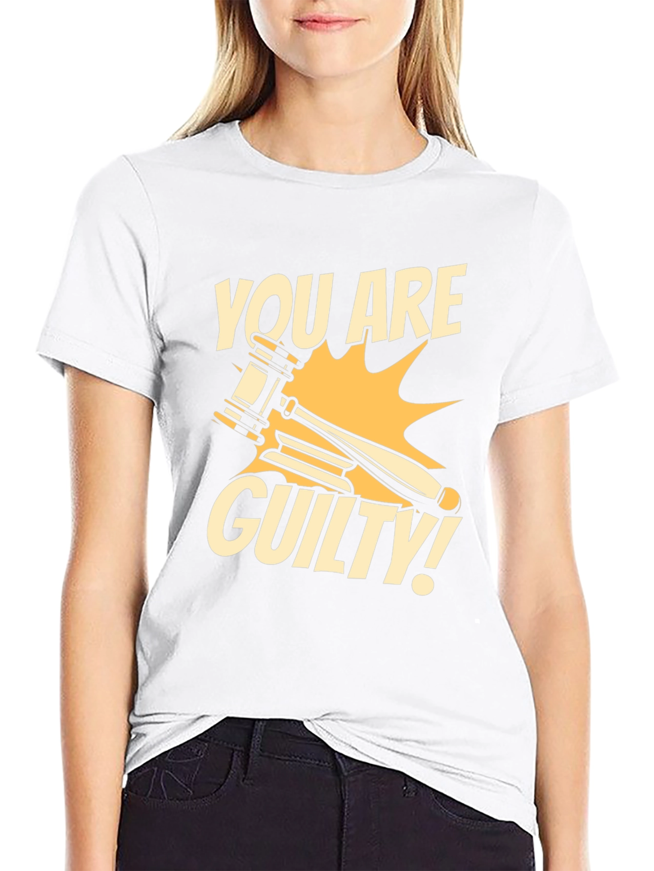 You Are Guilty T-Shirt - Novelty Courtroom Gavel Design
