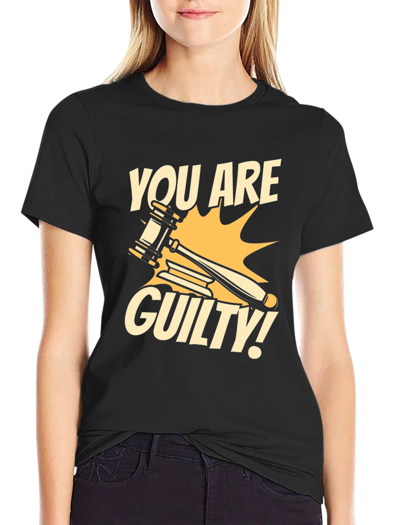 You Are Guilty T-Shirt - Novelty Courtroom Gavel Design